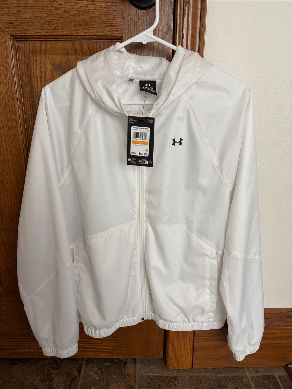 Under Armour White Hooded Lightweight Jacket